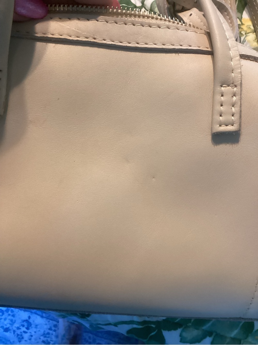 Portland Leather Cream Mini Bowler Satchel Crossbody Bag - Picture 6 of 9